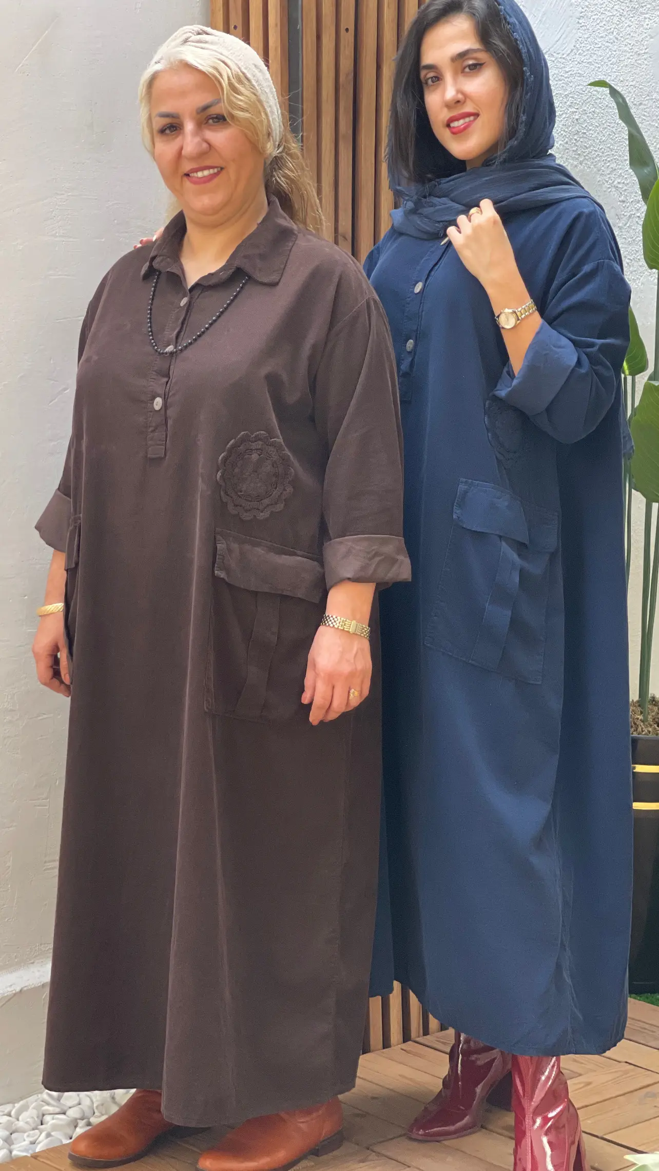 پیراهن مخمل کبریتی ایتالیایی طرح تگ برجسته